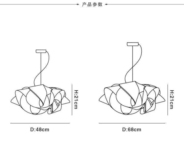 Итальянский Slamp Fabula Подвесной Светильник Теплый Белый Цветок Спальня Блеск