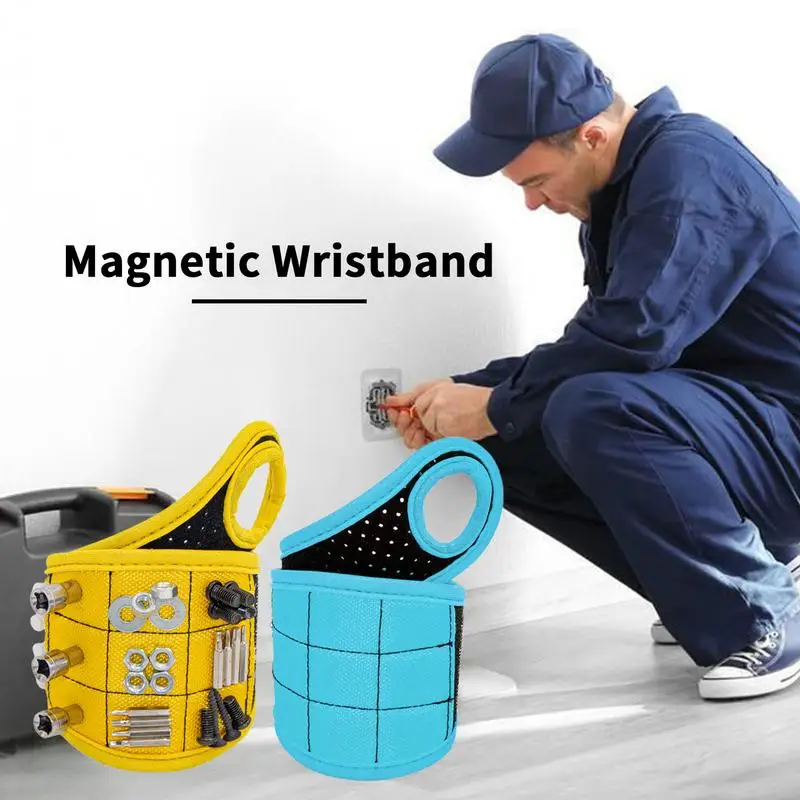 

Magnetic Wristband Portable Tool Bag Electrician Wrist Tool Belt Screws Nails Drill Bits Holder Repair Bracelet Tools Belt