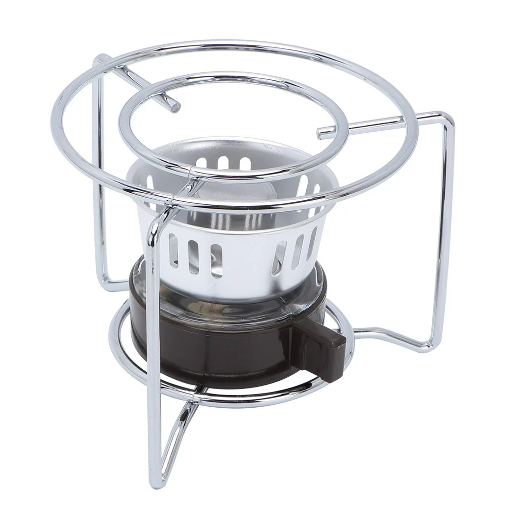 

Outdoor Portable Stainless Steel Mini Heating Stove with Rack for Solid Alcohol Fuel Camping Picnic