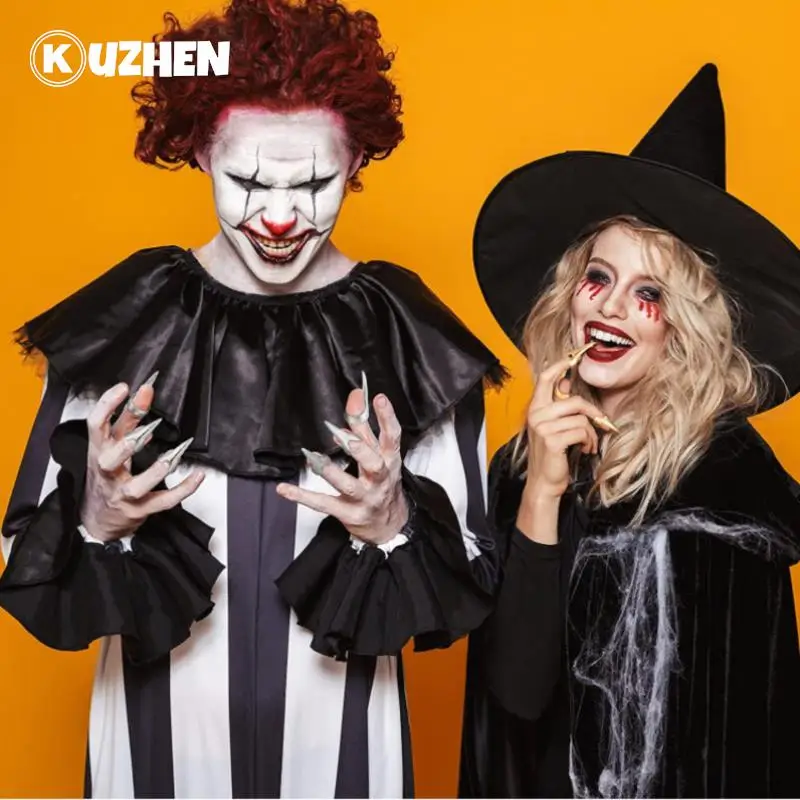 

10Pcs Braiding Hair Rack For Claw Rings Retro Gothic Hair Parting Tool For Finger Magic Nail Separating Tool Hair Accessories