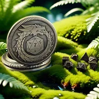 Набор из 7 многогранных DnDшных кубиков в корпусе, имитирующем карманные часы.#1