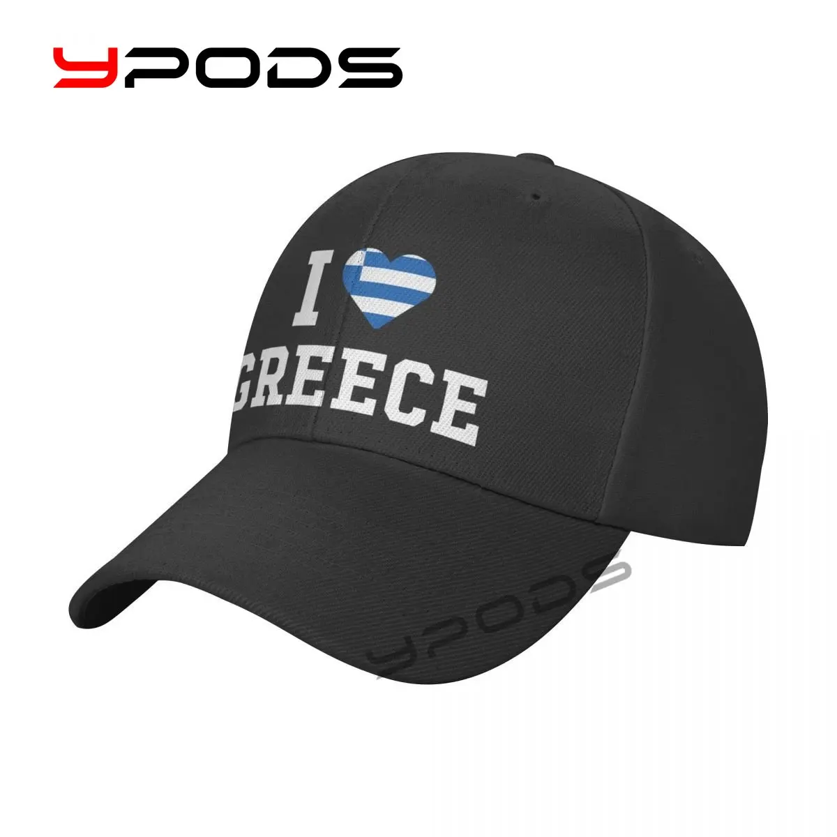 

Однотонные бейсболки I Love с греческим флагом, многоцветные мужские и женские кепки с козырьком, регулируемые повседневные спортивные кепки