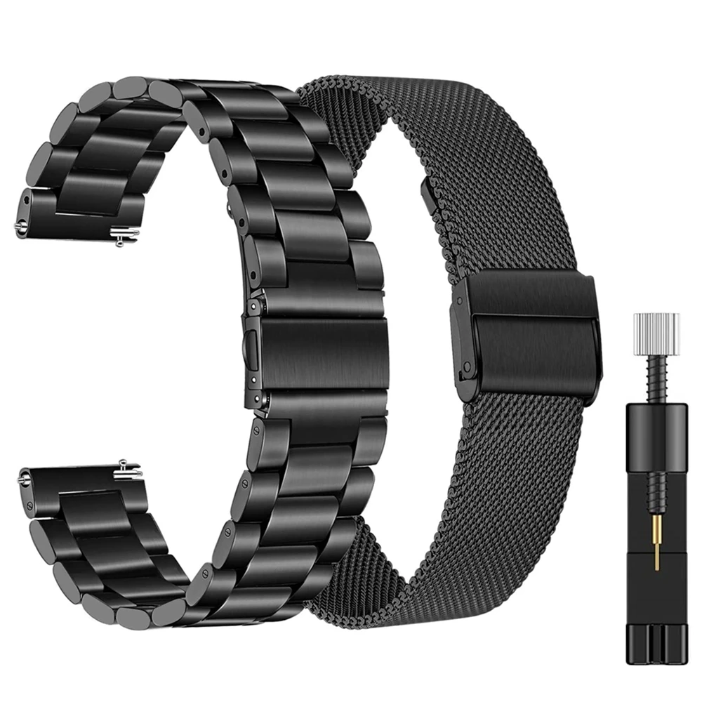 

22mm Metal Strap for Samsung Galaxy Watch 3 45mm 41mm Band 20mm Stainless Steel Mesh Bracelet Galaxy watch4 Classic Wristband