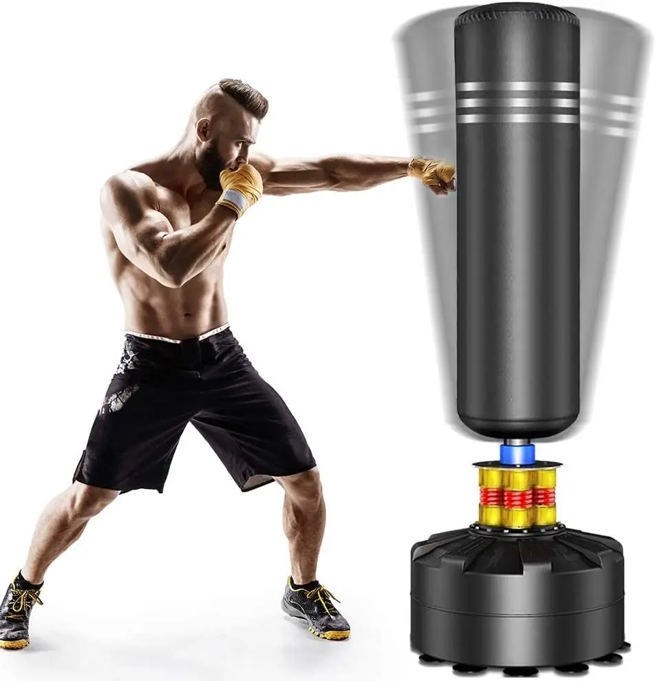 

Bag Heavy Boxing Bag with Suction Cup Base - Freestanding Punching Bag for Adults Kickboxing Bags Kick Punch Bag, Black, 69"