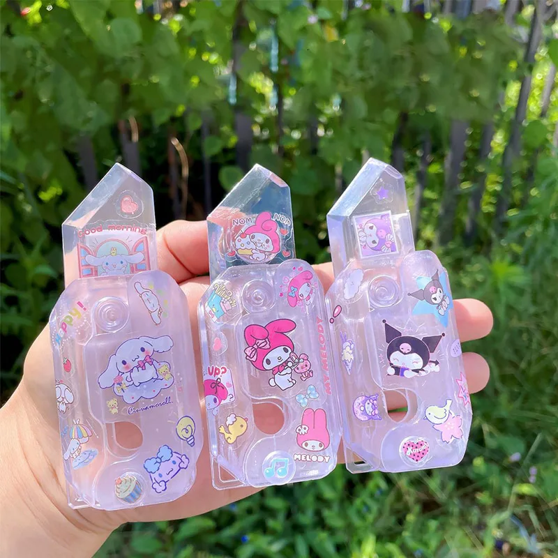 

Sanrio 3D Printing Gravity Knife Cub Jumping Small Radish Knife Mini Model Pendant Push Card Decompression Toy Butterfly Knife