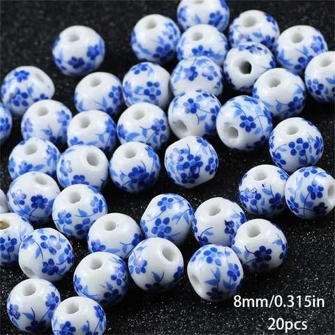 Керамические бусины Celadon 8мм 10мм 12мм  wlyees