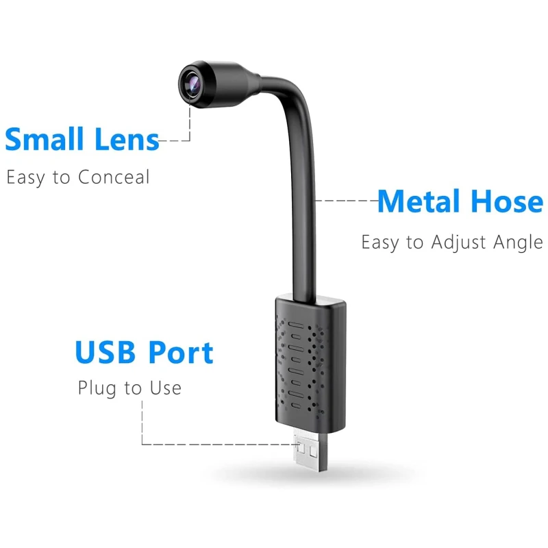 

Мини-камера USB для помещений и улицы, беспроводная, защита от кражи, WiFi, монитор дистанционного управления для сигнализации через приложение, двухстороняя Голосовая IP-камера