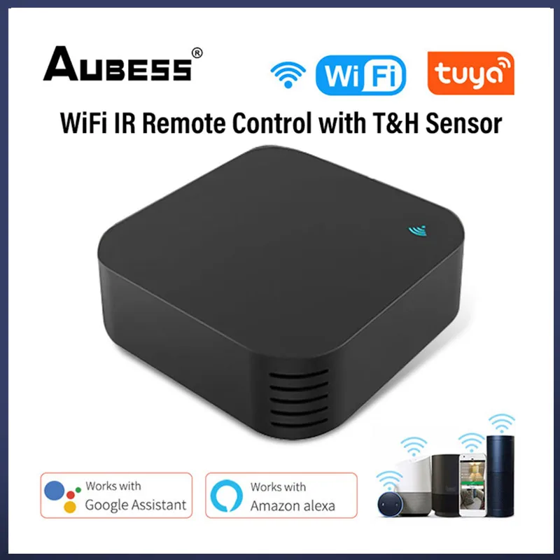 

Tuya Smart Wifi IR Remote Control With Temperature And Humidity Sensor For Air Conditioner TV DVD AC Work With Alexa Google Home