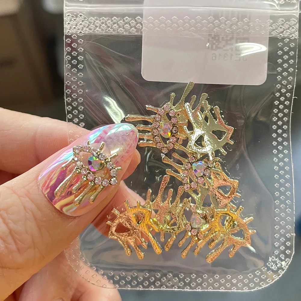 10 шт. подвески для ногтей с голубыми глазами