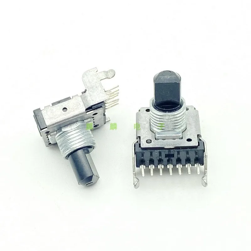 Горизонтальный стереоканальный потенциометр RK14 типа B50K B100K с регулировкой громкости, D-образная ручка, 13 мм, 7 контактов, 2 шт. Горизонтальный стереоканальный потенциометр RK14 типа B50K B100K с регулировкой громкости, D-образная ручка, 13 мм, 7 контактов, 2 шт.