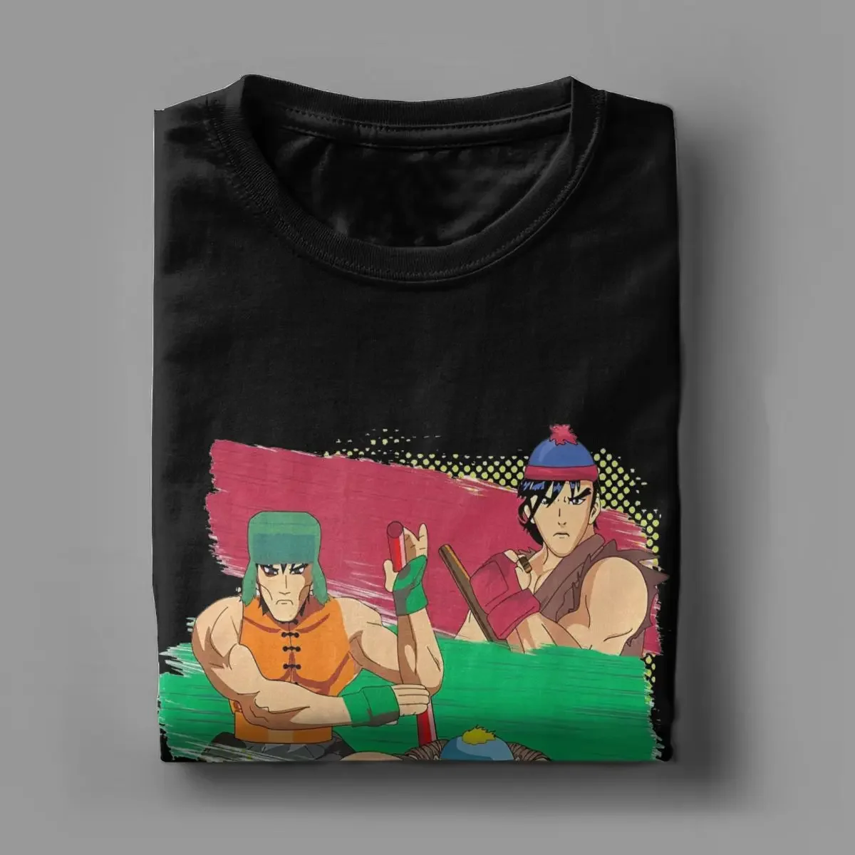 Футболка мужская винтажная из чистого хлопка с коротким рукавом и круглым