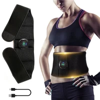 vibration sweat belt abdominal muscle toner ems electronic stimulator fitness massager waist trimmer support slimming body home