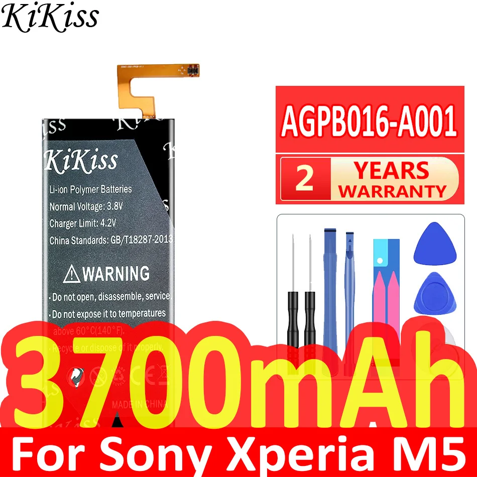 

3700mAh KiKiss Powerful Battery AGPB016-A001 For Sony Xperia M5 E5603 E5606 E5653 E5633 E5643 E5663 E5603 E5606