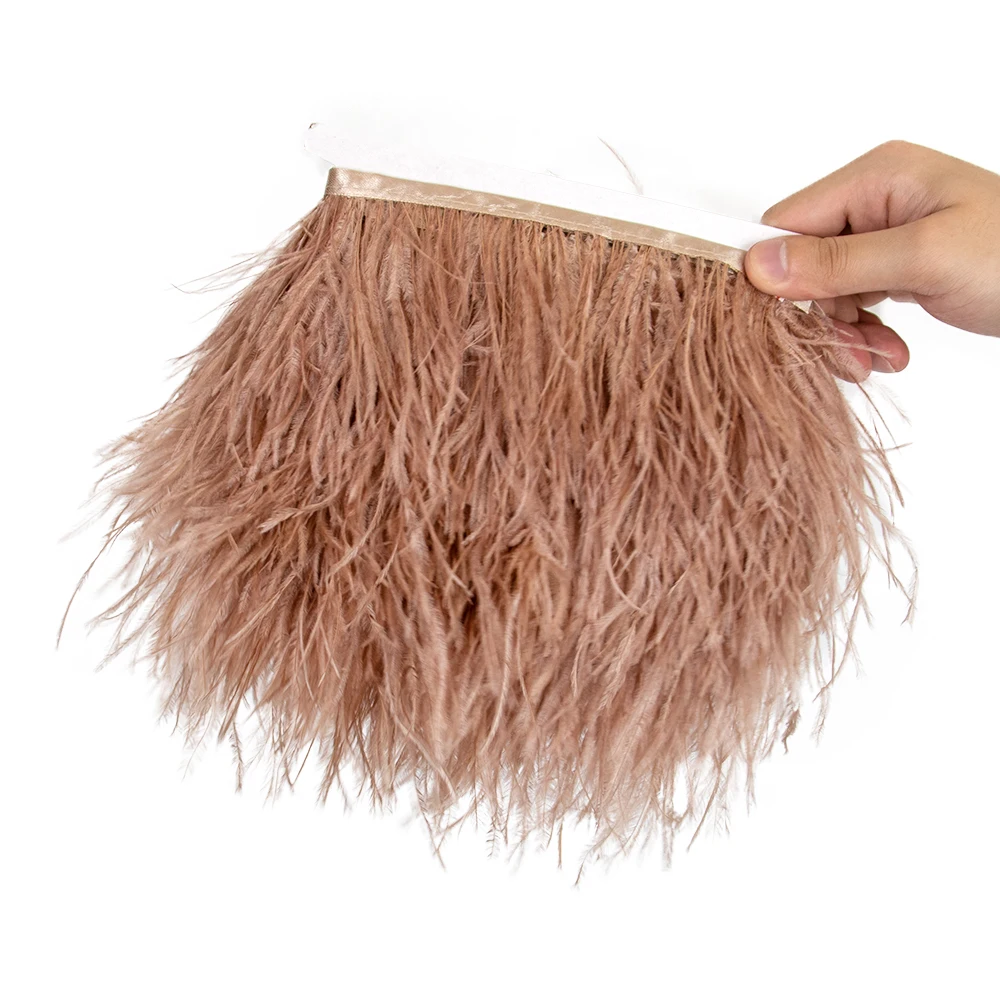 

Fluffy Ostrich Feather Trim Ribbon 10-15CM Ostrich Feathers Fringe Trims for Party Clothing Sewing Decoration Plumes Diy Crafts