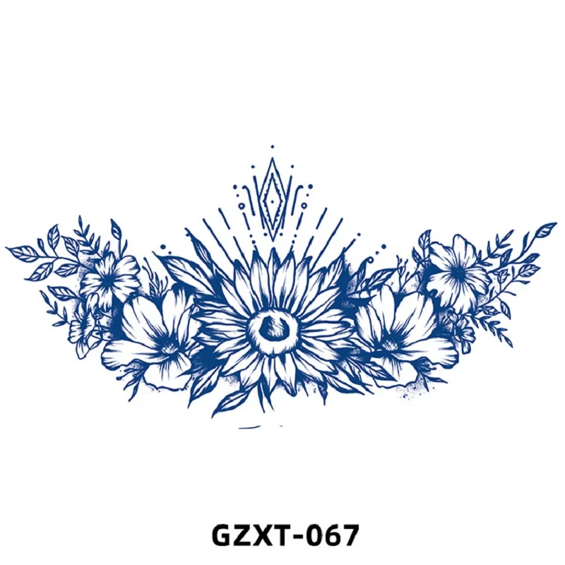 Фото Новинка 2023, оптовая продажа, наклейки на грудь с соком, травяные полуперманентные тату на спину, крылья, тату, наклейка, бумага №3