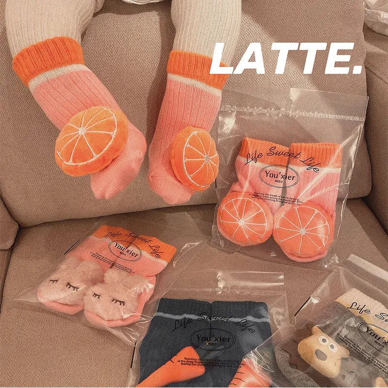 

Cute Fashion Babies Mid Tube Socks Toddler Infant Stocking Kid Girl Boy Spring Autumn Long Cotton Knee-high Sock Cartoon 3d Doll