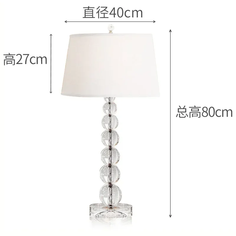 

Тканевая настольная лампа, хрустальный стеклянный шар, лампа для гостиной, пузырьковый светильник, спальня, рядом с художественной лампой для чтения