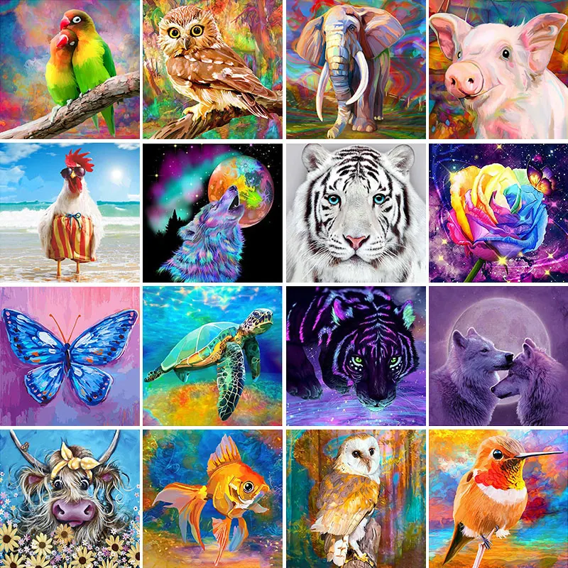 

Алмазная живопись 5D "сделай сам", животное, сова, тигр, птица, полная фотовышивка, мозаика, искусство, Набор для вышивки крестиком, домашний декор, Новое поступление 2023