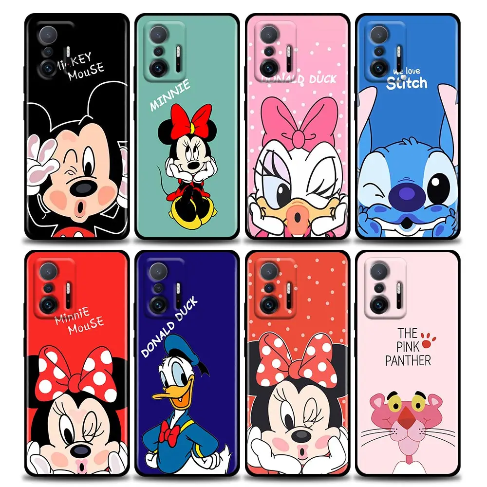 

Cartoon Mickey Minnie Stitch Phone Case for Xiaomi 12 12X 11 11X 11T X3 X4 NFC M3 F3 GT M4 Pro Lite NE 5G Cases Funda Coque Capa