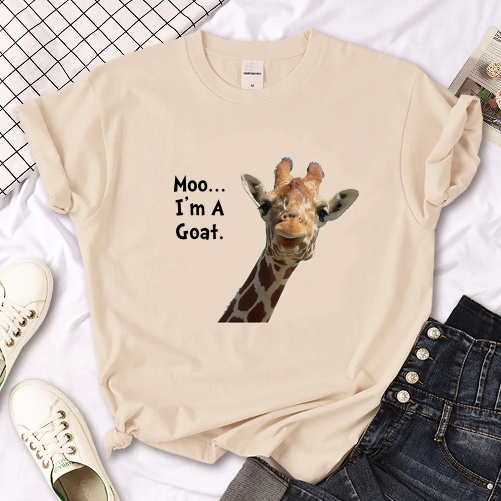 

Giraffe tshirt women summer anime Japanese tshirt girl streetwear clothes