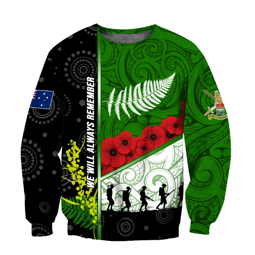 

Толстовка CLOOCL Anzac Day Lest We забудьте о рисунке 3D принт модная весенняя Повседневная Толстовка Harajuku с длинным рукавом и круглым вырезом