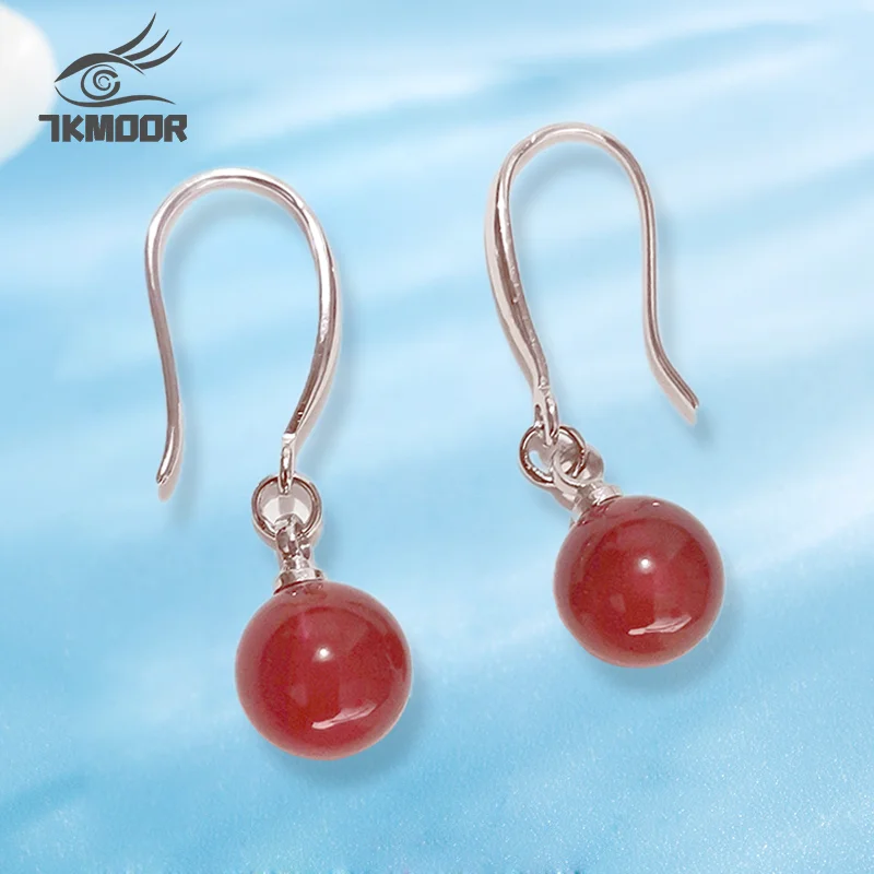 

Silver color Jewelry Vintage 8mm Real Pearl Drop Earrings For Woman Charms Earrings Fine Jewelry For Girl