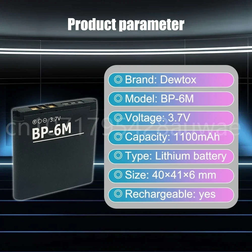 BP-6M 1070 мАч аккумулятор для телефона NOKIA N93 N73 9300 6233 6280 6282 3250 6151 6234 6288 9300i N77 6290 N93S BP 6M