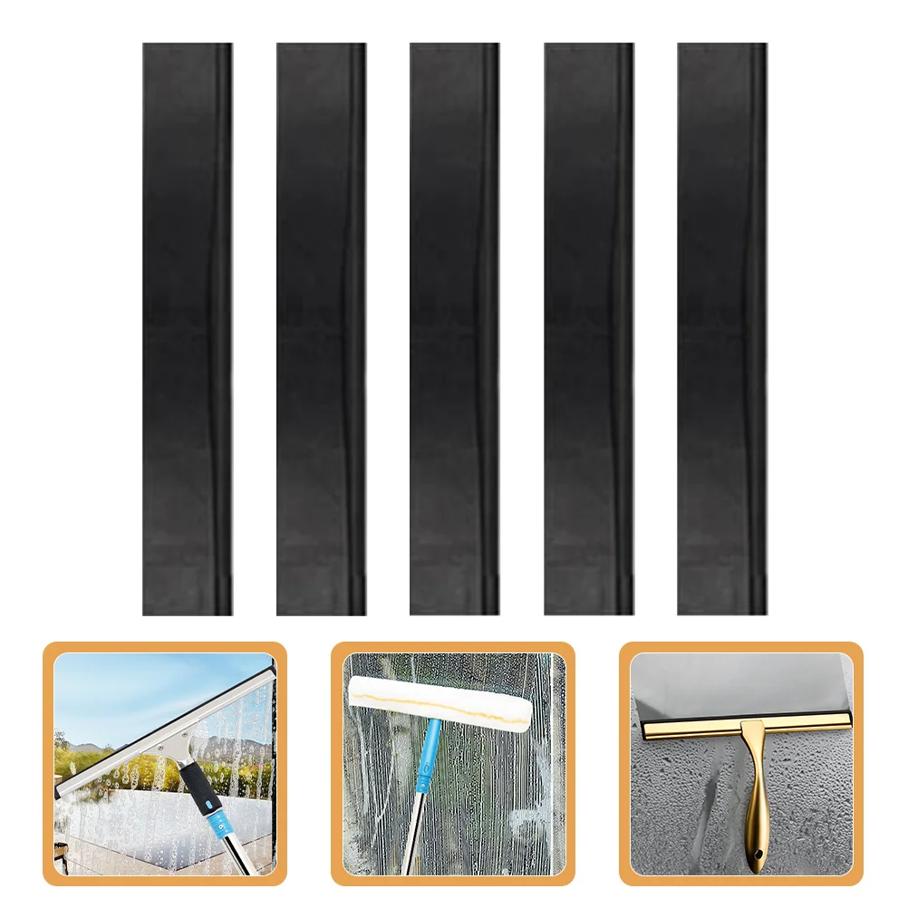 

5 Pcs Squeegee Rubber Rubbers Window Cleaning Scraper Refill Shower Replacement