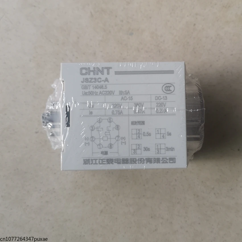 Реле времени CHINT JSZ3C-A, реле времени включения питания 0. Φ/30s/3min AC220V DC24V AC380V AC110V AC36V AC24V DC12V ST3P реле времени