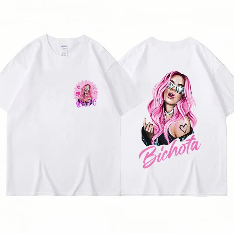 Футболка Karol G Bichota с принтом для мужчин и женщин модная дизайнерская свободная