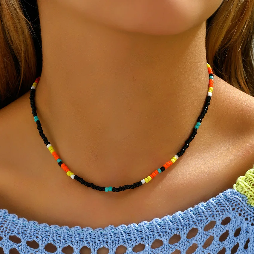 YWZIXLN богемные винтажные черные красные бусы ручной работы цепи модные ожерелья