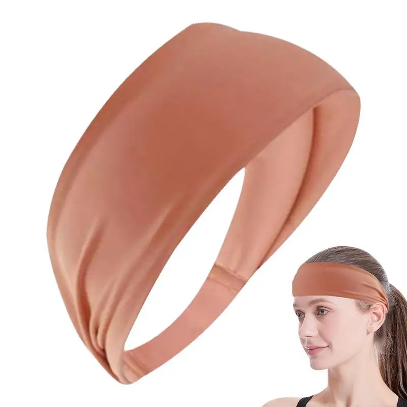 

Wide Headbands For Women Non Slip Running Headband Sweatband Soft Fabric Headbands For Tennis Cycling Basketball Yoga Running