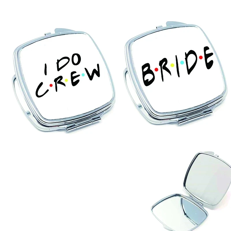 

I Do Crew Bride to be mirror Friends Themed Bachelorette hen Party bridal shower Wedding engagement Bridesmaid proposal gift