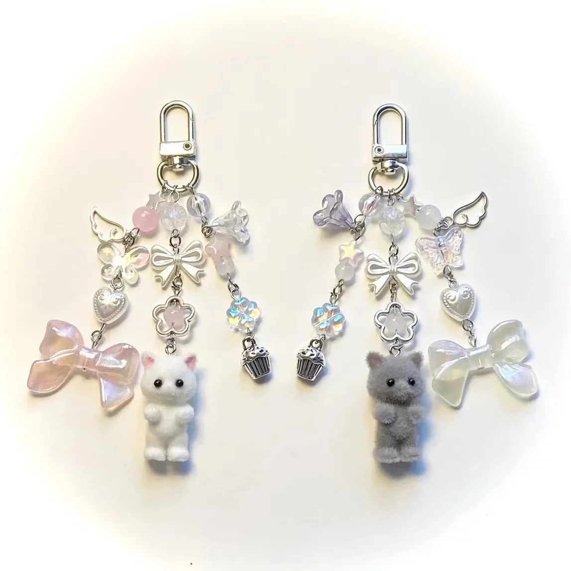 Брелок для ключей с изображением пятнистого кота