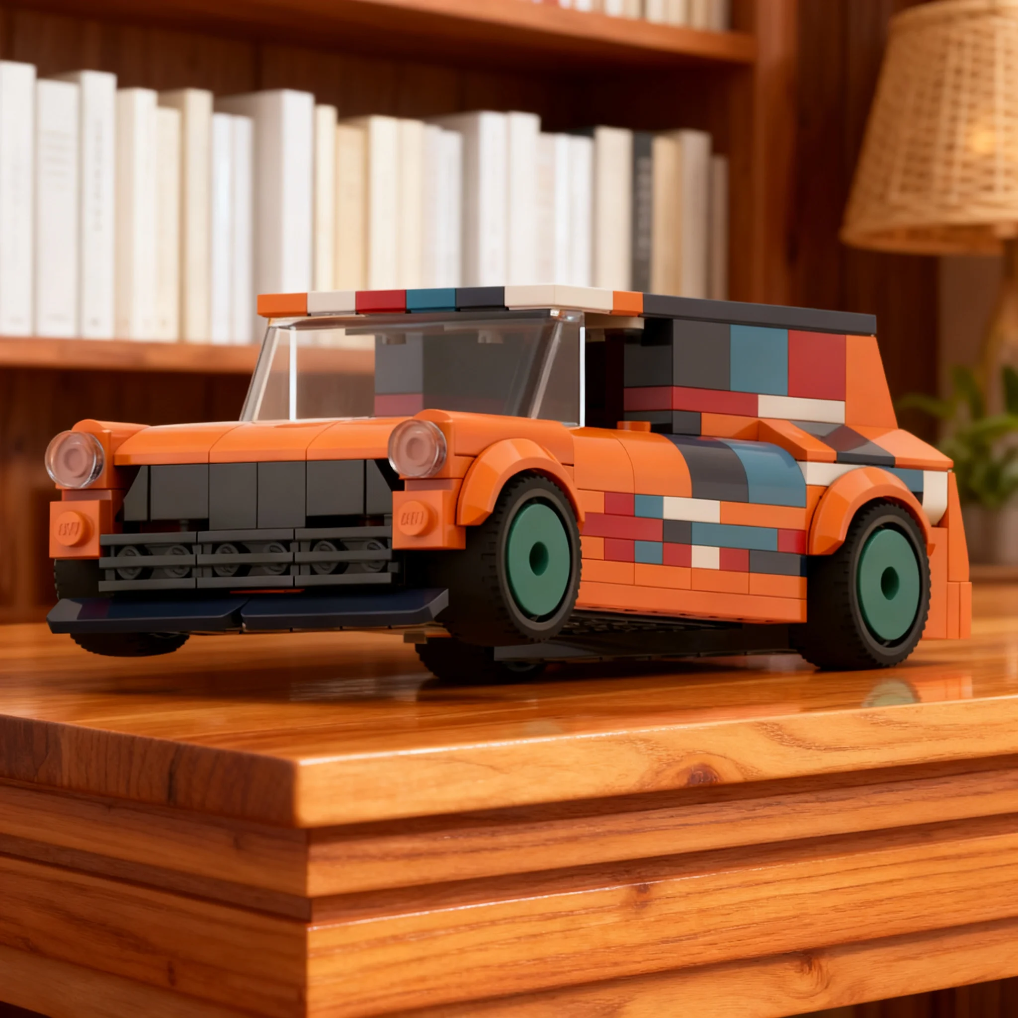 Фото 217 деталей MOC Austin MINI Van, вдохновленный Hotwheels, модель «Городские чемпионы», строительные блоки, конструктор, идея для творчества, искусство. №2