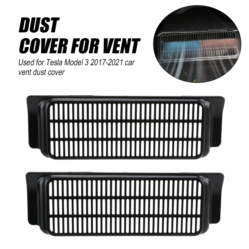 

2pcs For Tesla Model 3 Car Air Outlet Cover Anti-blocking Dustproof Back Under Seat Air Conditioning Vent Cover Net Car-styling