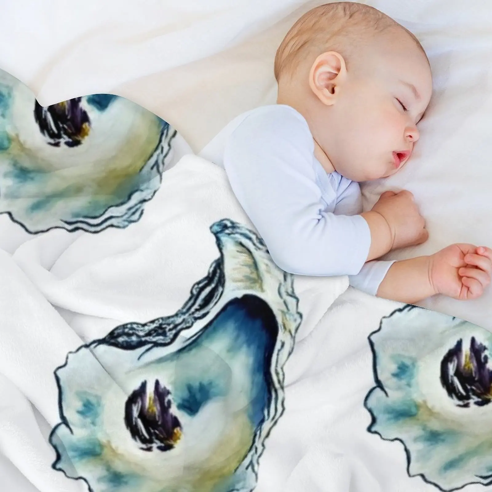 Акварельные пледы устрицы Южного искусства летнее покрывало зимние кровати