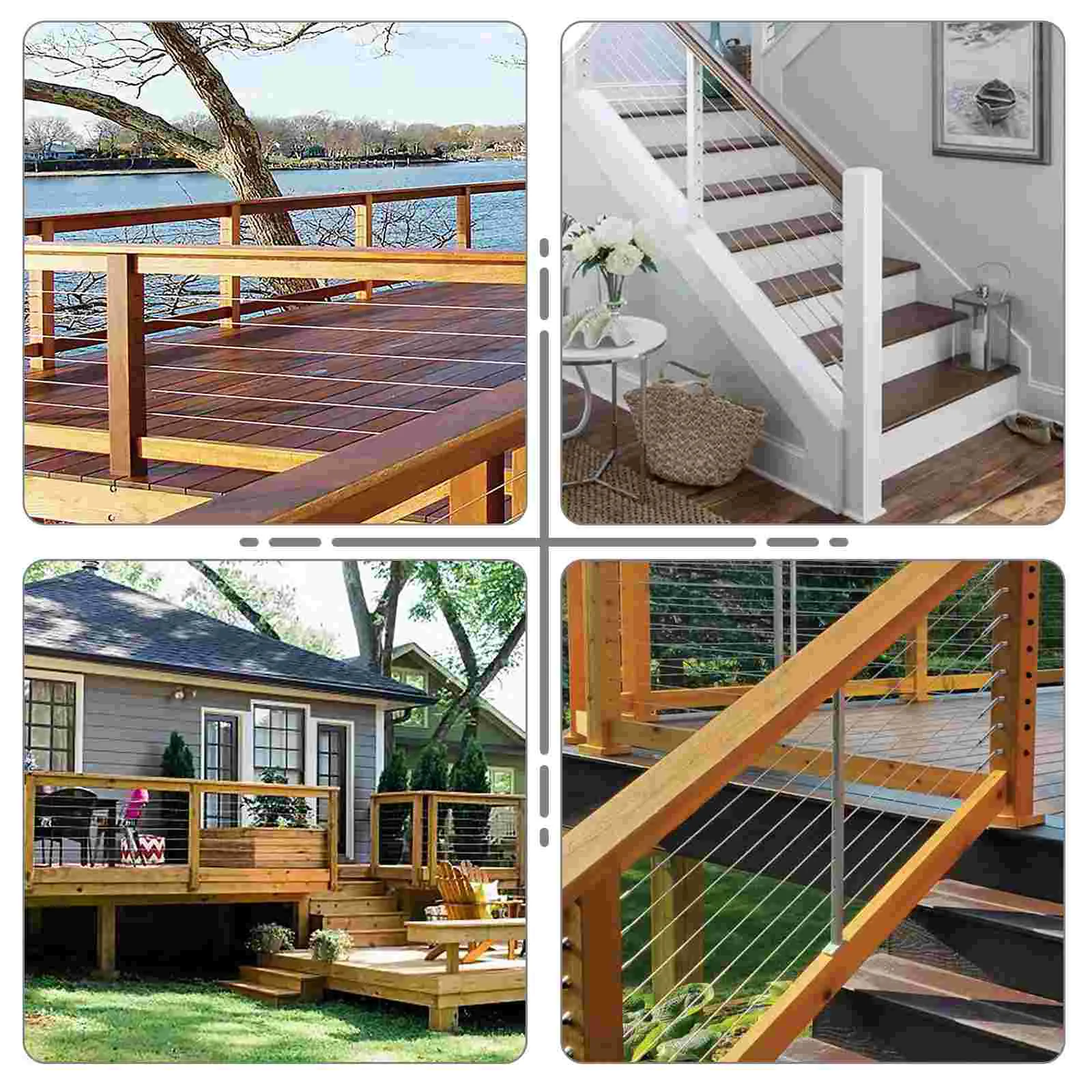 

Cable Railing Swage Tensioner End Terminal Kit Decktool Tension Rope Wire Steel Porch Post System Fitting Connectors 8