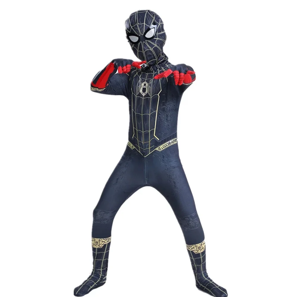 

Костюм супергероя из фильма Питер Паркер Человек-паук комбинезон для косплея Дети Хэллоуин Карнавал Черный Человек-паук Колготки Костюмы