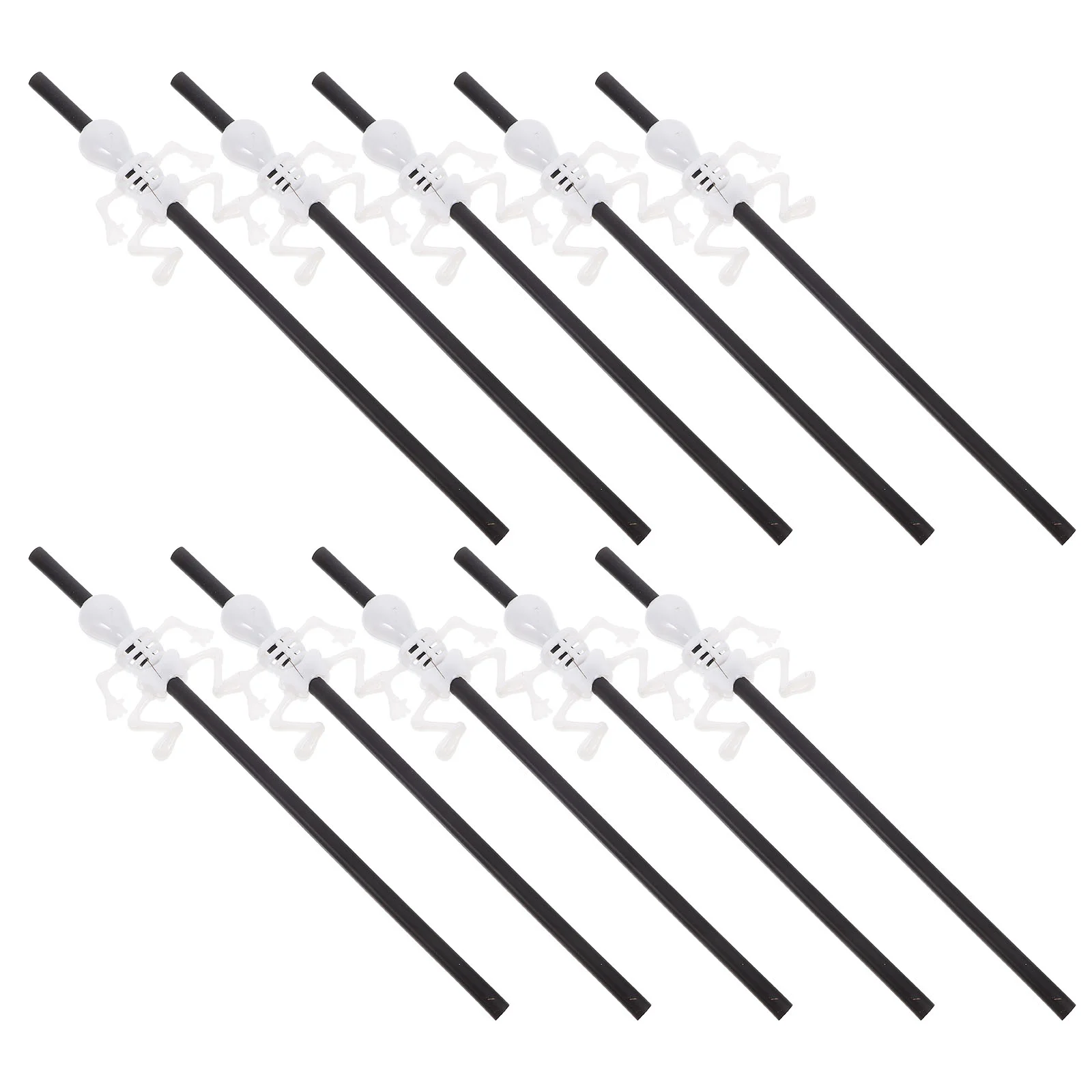 10 шт. прямые соломинки нежный белый дизайн черепа декор стола соломинка для питья