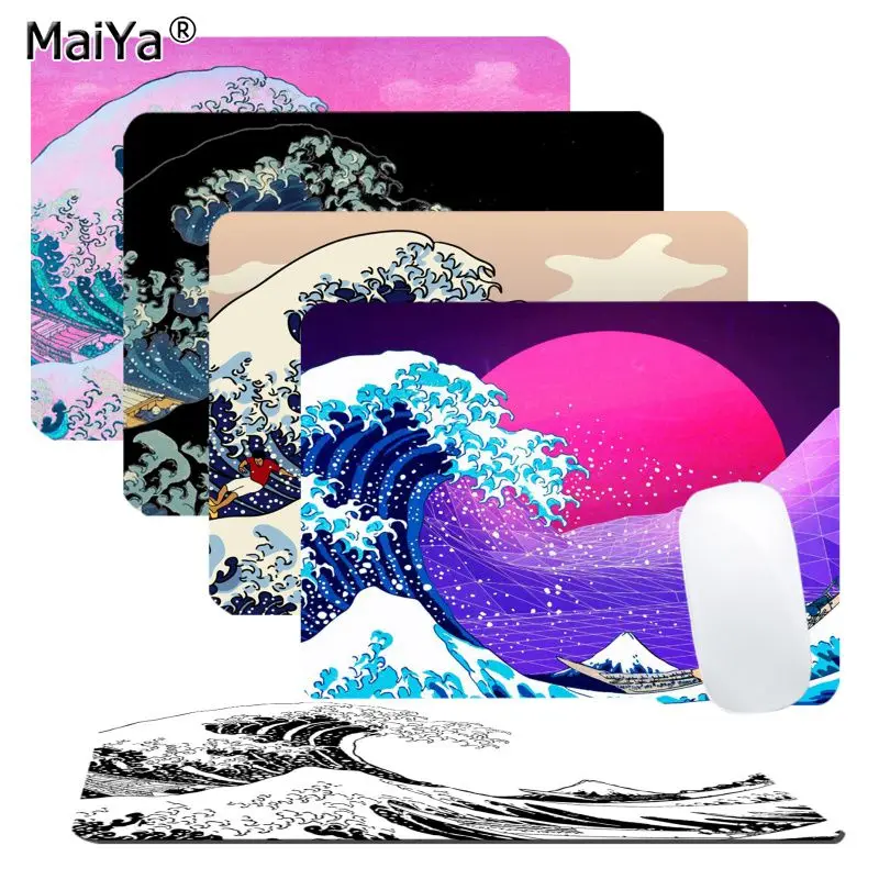 

Maiya New Design Japan Great Wave gamer play mats Mousepad Top Selling Wholesale Gaming Pad mouse