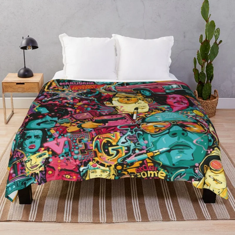 

Las Vegas Art Blanket Flannel Printed Multifuion Unisex Throw Thick blankets for Bed Home Camp Office