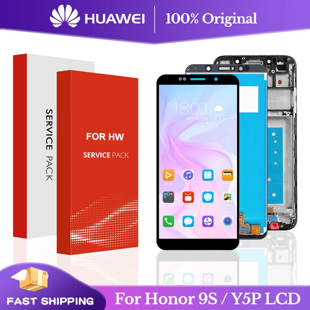 

ЖК-дисплей 6,21 ''с дигитайзером сенсорного экрана и рамкой в сборе для Huawei Y5p 2020, Замена ЖК-экрана для Huawei Honor 9S