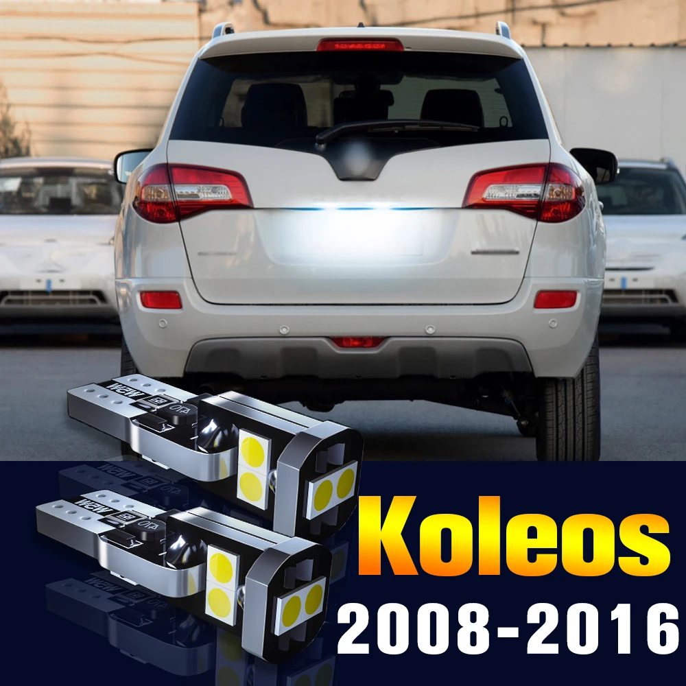 

2pcs LED License Plate Light Bulb Number Lamp For Renault Koleos 1 2008-2016 2009 2010 2011 2012 2013 2014 2015 Accessories