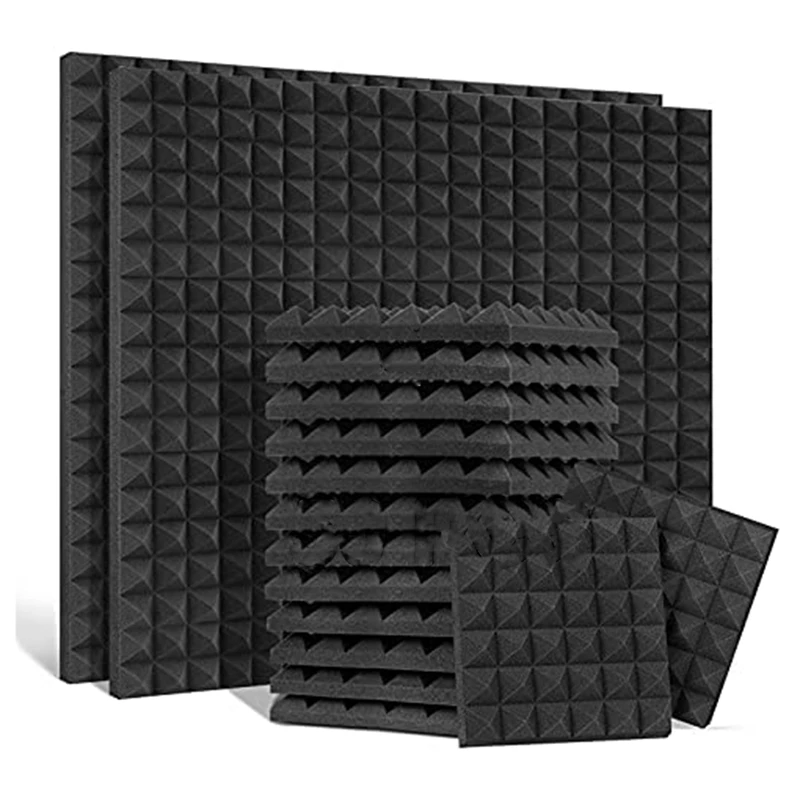 

50 Pack Acoustic Panels,Sound Proof Foam Panels,Studio Soundproofing Wedges,Wall Reduce Noise Foam,For Music Studio,Etc