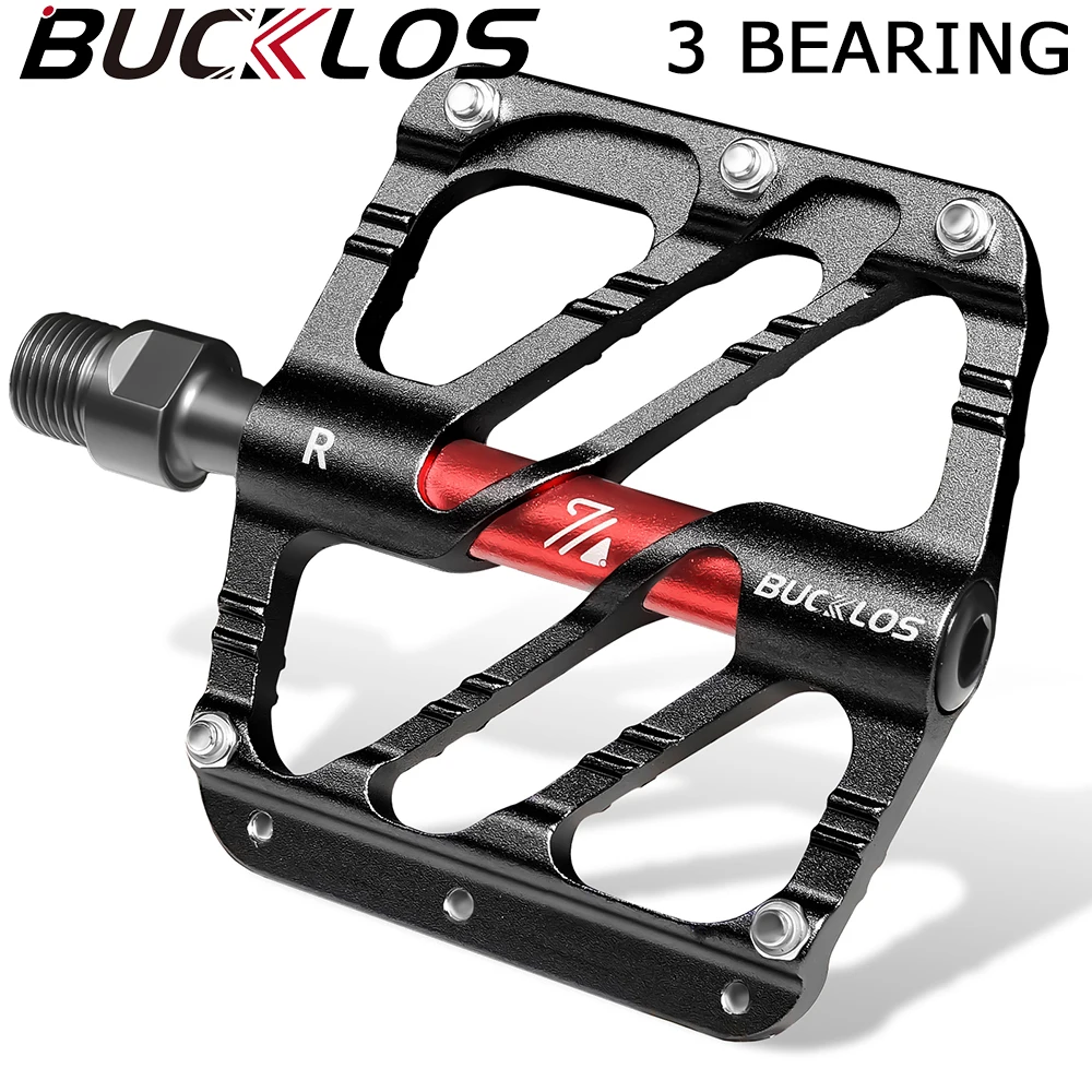

BUCKLOS Mtb Platform Pedal Widen Mountain Bicycle Pedal Seald Bearing Bike Pedals 9/16 Anti-slip Road Bicycle Pedals