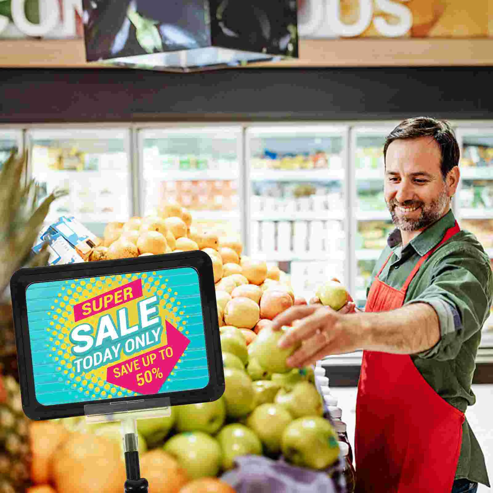 Зажим для вывески держатель ценника подставка товаров этикетка регулируемый