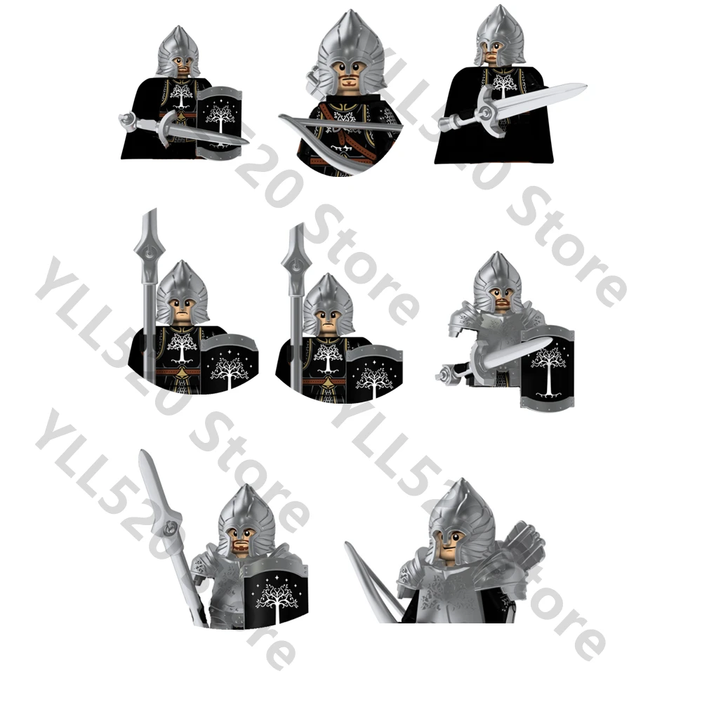 

Single Medieval Movie Gondor Gravity armor Soldiers archer berserkers Knights Knight Building Blocks BricksToys gifts Series-8