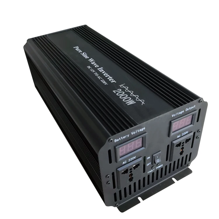 Pure sine inverter for air conditioner off grid full power 1k 2k 3k Car inverter DC/AC 12v 220v