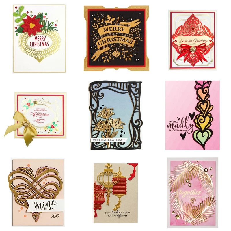 

Новые металлические пресс-формы и Скрапбукинг для изготовления бумаги перо кружево Декор тиснение без рамки для марок карточек